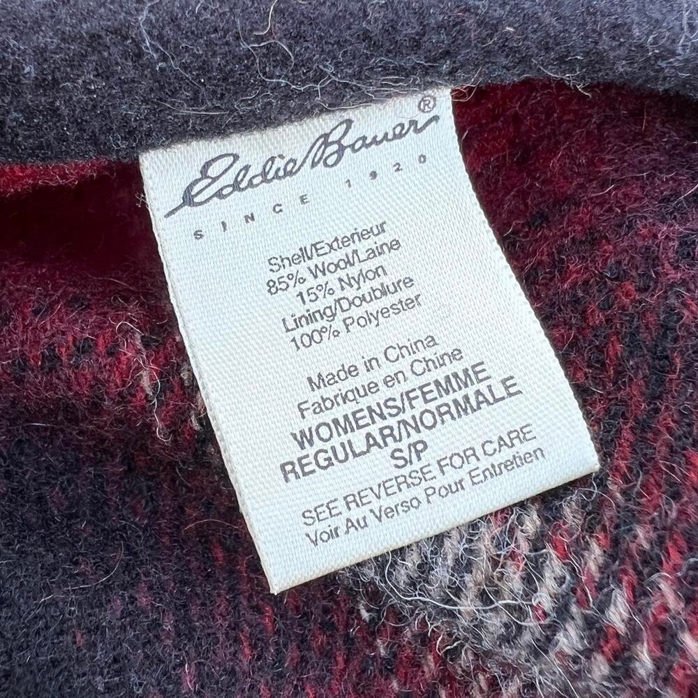 Reversible Plaid Wool Vest Eddie Bauer | Size Small Women - Picture 6 of 6